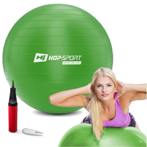 Фитбол  Hop-Sport 65cm HS-R065YB green + насос - фото №3